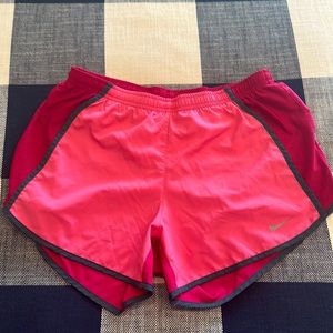 Nike dry fit shorts small, pink and gray